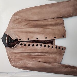 INC Womens size S genuine 100% real Leather Jacket buttery soft